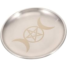 COHEALI Altar Plate Candle Holder Ritual Burning Incense Burner Offering Bowl Decorative Tealight Tray Witchcraft Wiccan Tarot Supplies