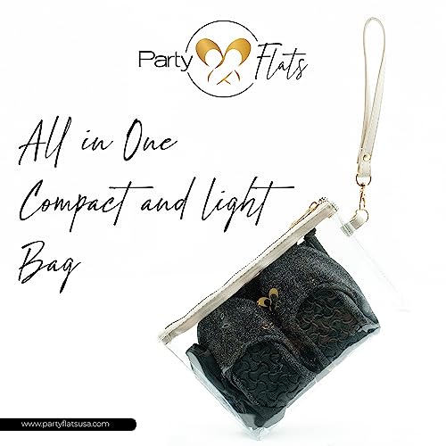 Ballet Slippers for Women | Foldable Ballerina Shoes for Purse with Heels Bag and Hair Bow | Comfortable for Travel Concert, Stylish Evening Dress | Stretchy for Wide Width and Narrow Feet4