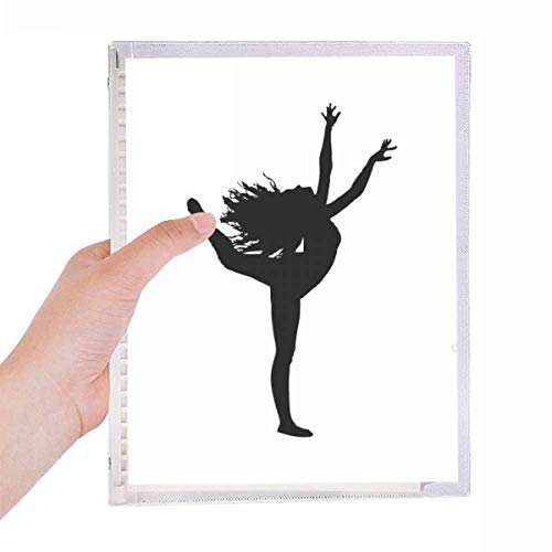 Carnet de notes en spirale rechargeable pour danseuse de sport avec pages lignées