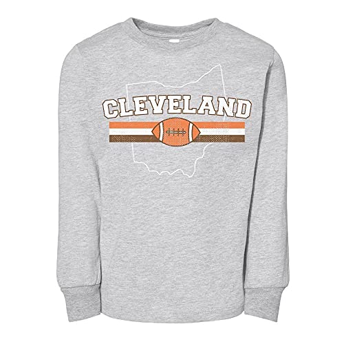 Cleveland Sports Toddler Kids Long Sleeve T-Shirt 2T Grey