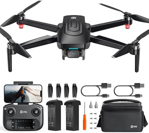 Holy Stone GPS Drohne mit Kamera 4K EIS für Erwachsene, HS175G RC Quadrocopter mit 60 Min, Lang Flugzeit, Follow Me, Bürstenloser Motor, Kreisflug, Flugbahn Kameradrohnen für Anfänger unter 249g, C0