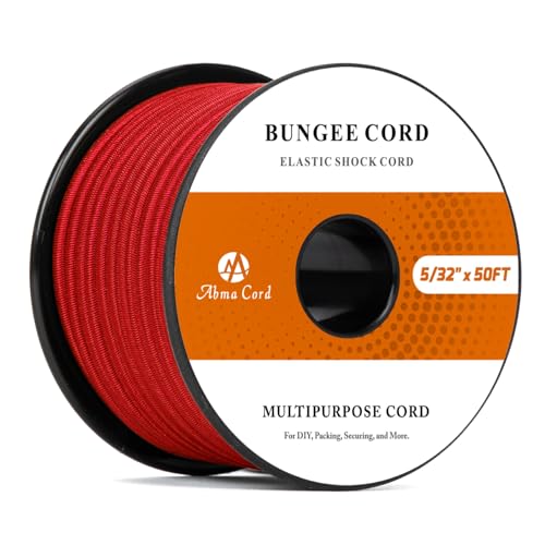 Abma Cord Bungee Cord 5/32in x 50ft Elastic Shock Cord Bungee Rope