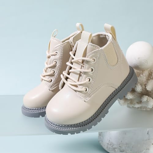 Kids Ankle Boots with Side Zipper Lace Up for Toddler Littel Kid Boys and Girls for Outdoor Play and Everyday Wear3