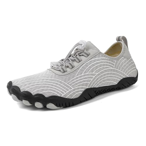 Calzado de conexión a Tierra for Hombres y Mujeres, Zapatos de Cobre, Calzado Descalzo for Caminatas, Suave y cómodo.(Gray,45 EU)
