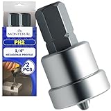 2 Pezzi Inserto per Cartongesso PH2 con Limitatore di Profondità - Profilo Esagonale da 1/...