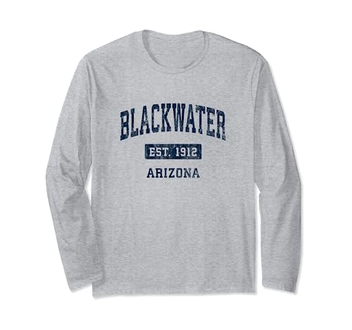 Blackwater Arizona AZ Vintage Sports, diseño azul marino establecido Manga Larga