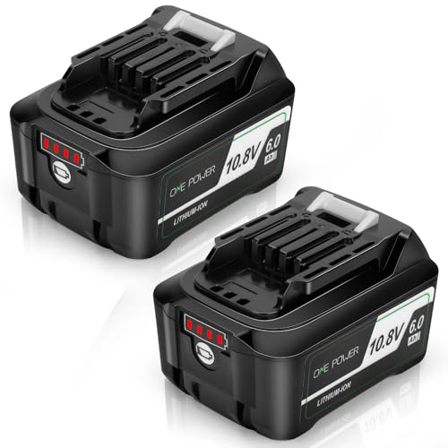 One power �}�L�^ 10.8V �o�b�e���[ BL1060 6.0Ah �݊��}�L�^10.8V �d���H��o�b�e���[ BL1015 BL1015B BL1040 VL1040B BL1041B-2 BL1021B BL1016�Ή� ���`�E���C�I���d�r 2