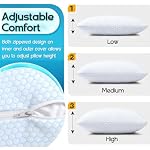 Travel Pillow for Sleeping Camping, Memory Foam Small Pillow with Breathable Cover for Backpacking, Airplane, Car (17.5 x 12 Inch) - Image 5