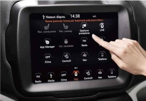 Film de protection d'écran en verre trempé pour navigation Jeep Renegade Uconnect 2018 2019