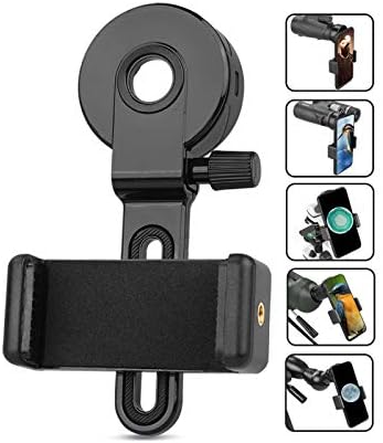 NOCOEX Upgrade Universal Cell Phone Adapter Mount - Compatible Binocular Telescope Monocular Microscope - Fits almost all Smartphone - Record The Nature The World with 2 Adjusting Ring (B)