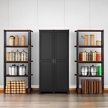 Systembuild Evolution Kendall 36 Utility Storage Cabinet, Black