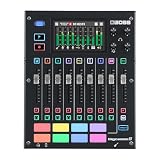BOSS Gigcaster 8 | Mezclador de streaming de audio de 8 canales con entrada directa de guitarra/bajo | 4 entradas combo XLR/TRS | Micro estéreo integrado | 8 pads SFX | Interfaz de audio USB 20x14