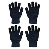 COCELERYRE Winter Warm Knit Gloves for Women Teens Stretchy Full Finger Gloves for Running Driving Hiking 2 Pairs