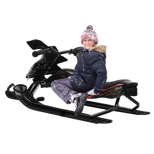 TFGXUE Slittino per bambini, slitta con freno a pedale e