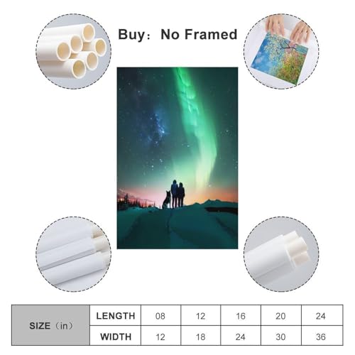 Tableau mural galaxie Aurora pour décoration de chambre moderne
