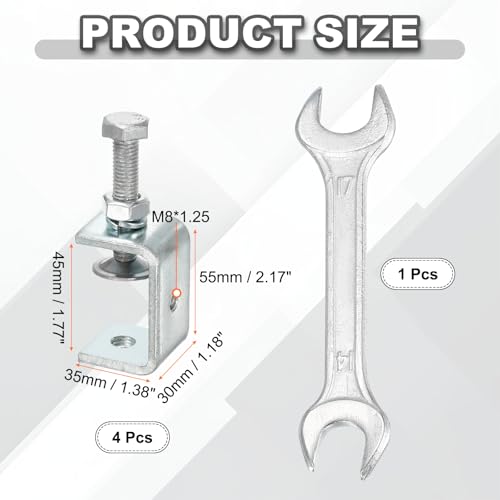 Mini pince en forme de C en acier inoxydable robuste pour assemblage durable