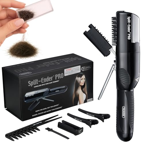 Split Ender Pro Salon - Cortacésped profesional inalámbrico para puntas abiertas secas, dañadas y quebradizas, color negro
