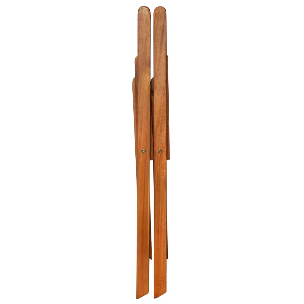 VidaXL Chaises de bistrot lot de 2 bleu/blanc bois acacia massif tissu