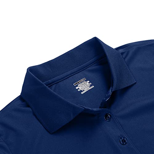 Womens Golf Shirt,High Performance Dry Fit Short Sleeve Tennis Polo Shirts For Women With Dark Blue-3Xl #TOP3