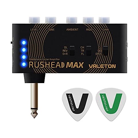VALETON Guitar Headphone Amplifier Multi Effects Pocket Rechargeable Rushead Max Mini Practice Amplifier Cover