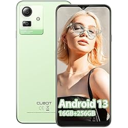 CUBOT Note 50 Teléfono Móvil Libres Android 13 (2023), 16GB + 256GB/1TB TF, 6,56´´ FHD+, Cámara 50MP, Octa Cores 5200mAh Smartphone, NFC/GPS/Fingerprint/4G Dual SIM Moviles, Verde