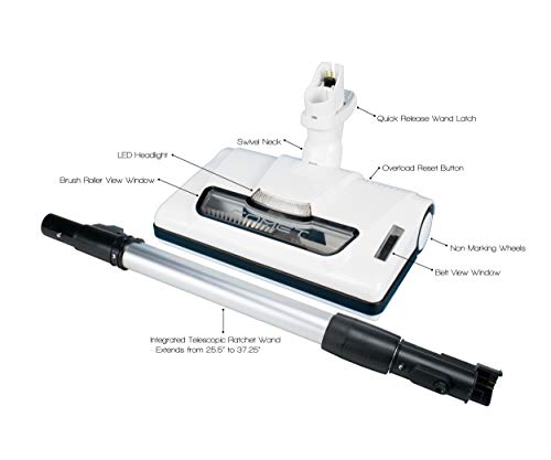 35' "Comet Central Vacuum Attachment Kit with Hose, Power Head & Tools - Works with All Brands of Central Vacuum Units