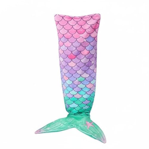 Couverture sirène fille en flanelle douce pour lecture sur canapé et camping