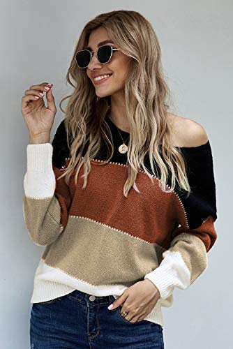Image of ANCAPELION Women's Casual Sweater Pullover Winter Basic Sweatshirt Long Sleeve Cozy Knitted Jumper Tops Loose Fit