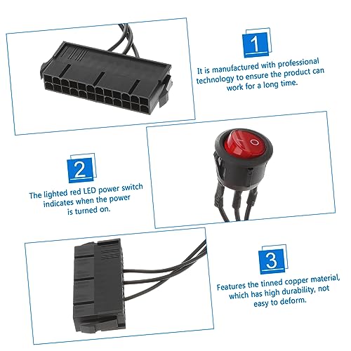 Adaptador de cable de puente para encendido de fuente de PC Uonlytech contra averías de hardware 2