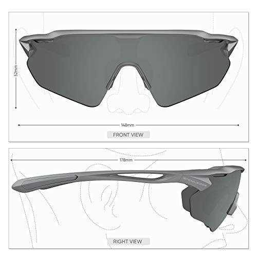 Fahrradbrille Snowledge für Herren mit klarem Sichtfeld