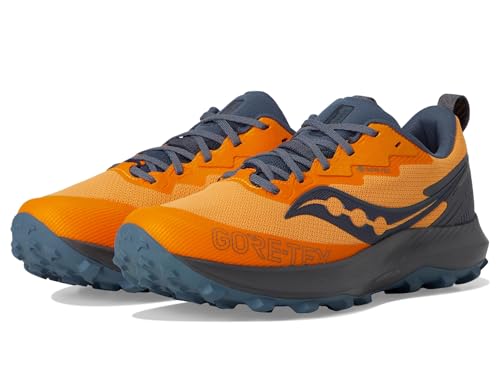 Saucony Men's Peregrine 14 GTX Hiking Shoe, Peel/Shadow, 10