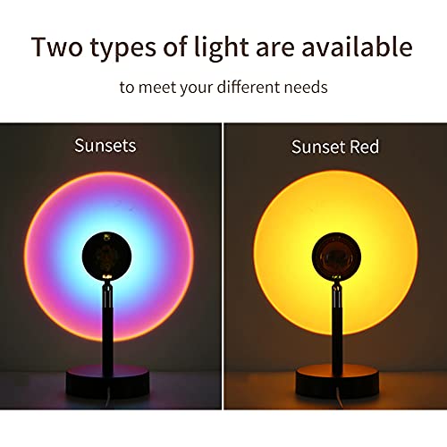 Cobbe Sunset Lamp Sunset Projection Lamp Lights Sunlight Lamp Rainbow Light Sunset Light Romantic Atmosphere Light,180 Degree Rotation Usb Charging Night Light #TOP4