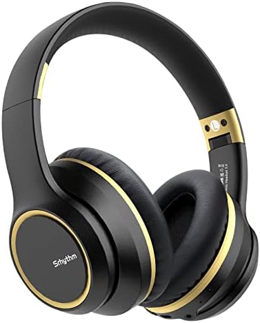 Srhythm Noise Cancelling Headphones Wireless Bluetooth 5.0, NC15 Foldable Over-ear Headset with Microphones for Online Class/Home Office/TV/PC/Cell Phone