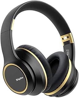 Srhythm Noise Cancelling Headphones Wireless Bluetooth 5.0, NC15 Foldable Over-ear Headset with Microphones for Online Class/Home Office/TV/PC/Cell Phone