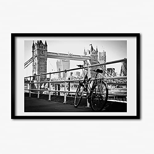 Peinture 60x40 cm Tulup Vélo À Londres pour masquer mur vide