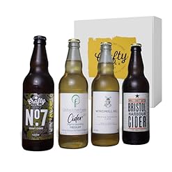 Buy Crafty Nectar Somerset Craft Cider Selection Gift Box – Vegan & Gluten Free Medium-Dry Sparkling Ciders, 4 x 500 ml Bottles – Crafty Nectar