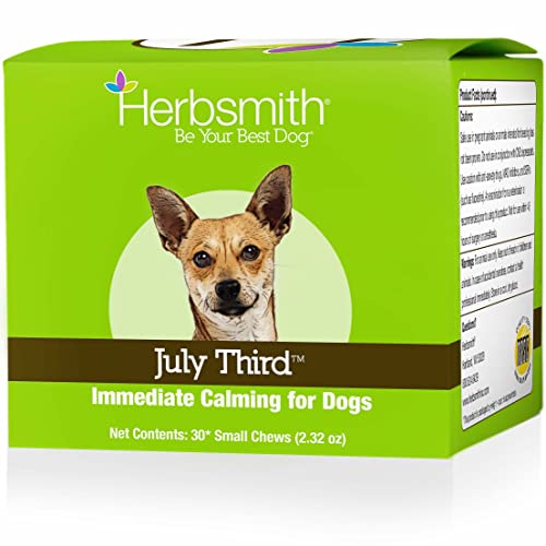 Herbsmith July Third  Canine Calming Chews  Calming Herbs for Dogs  Anxiety Supplements for Dogs  30ct Small Chews  Cucciolini Doodles Herbsmith july third  canine calming chews  calming herbs for dogs  anxiety supplements for dogs  30ct small chews   cucciolini doodles