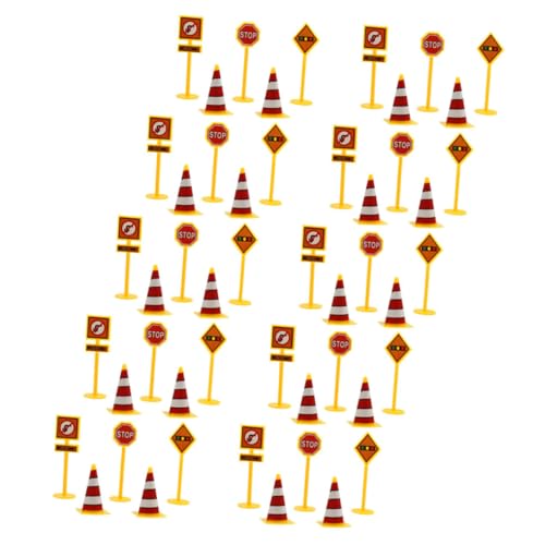Hohopeti 10Sets Road Sign Set Traffic Signs for Learning and Play Safe Street Signals for Fun and Education for Boys and Traffic Learning