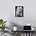 Black & White Tiger Canvas Wall Art Wild Animal Picture Wall Decoration Blue Eyed Tiger Prints on Canvas for Living Room Bedroom Modern Home Decor Ready to Hang 12x16 Inch Stretched and Framed Artwork