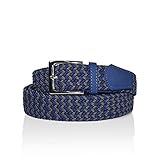 Metallschnalle Glamexx24 Unisex Elastischer Stoffgürtel Geflochtener Stretchgürtel Dehnbarer Gürtel für Damen und Herren