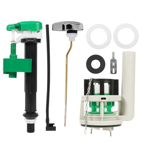 Dilomber 3-Inch Flush Valve Repair Kit for Most One-Piece Toilets, Compatible with TOTO Replacement Parts, Includes Toilet Drain Valve, G1/2' Adjustable Fill Valve, Flush Handle Lever, Gasket