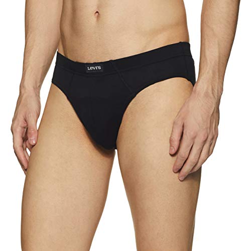 Image of Levi's 011 Comfort Brief for Men | 100% Pure Cotton | Breathable | Durable | Anti-Roll Waistband | Extra Supportive Gusset | Dual Layer 3D Pouch | Tagless & Zero Irritation Comfort | Pack of 3