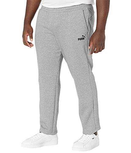Image of PUMA Men's Big & Tall Essentials Logo Fleece Pants, Medium Gray Heather, 3X-Large