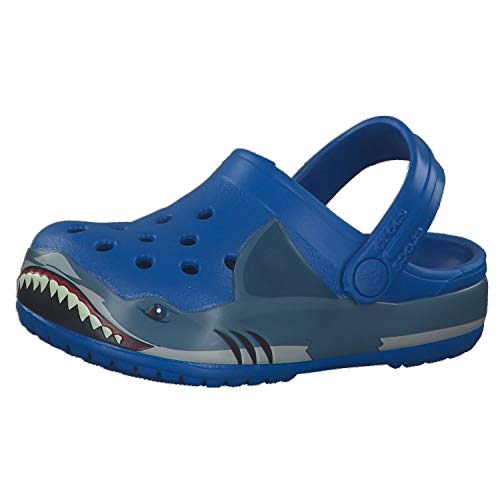 Crocs Kids Fun Lab Shark Band Clogs Bright Cobalt Croslite 9 US Infant