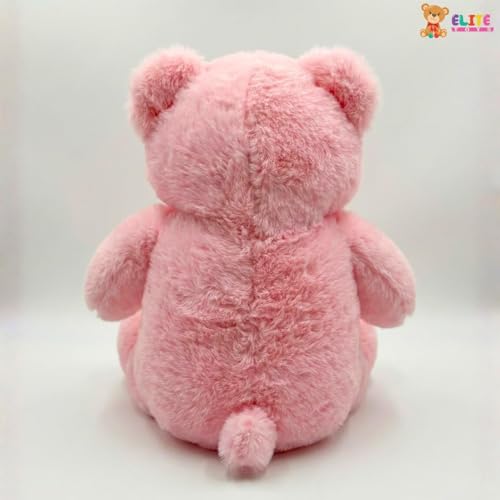 Image of ELITE CREATIONS Pink Teddy Bear Soft Toy 55 cm | Big Plush Teddy Bear with Bow | Cute Huggable Stuffed Bear for Kids Girls | Birthday Gift Soft Toy