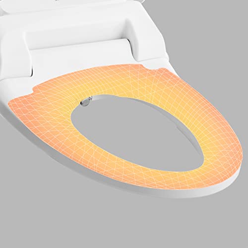 Smartbidet Sb-100R Electric Bidet Seat For Elongated Toilets With Remote Control, Stainless Steel Nozzle With Removable Nozzle Cap, Slim And Strong Design In White #TOP4
