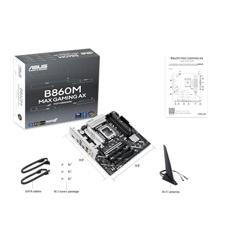 B860M MAX GAMING AX, Scheda Madre Intel mATX, 6+1+1+1 Fasi di Alimentazione, LGA 1851, Slot DDR5, PCIe 5.0x16 SafeSlot, 3 Slot M.2, WIFI 6, Ethernet Realtek 2,5Gb, DisplayPort, Aura Sync, Nera - Scheda madre - Immagine 10