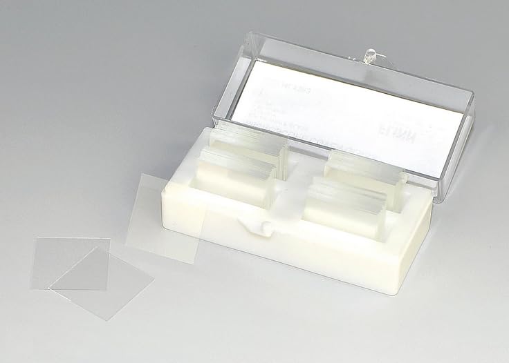 AmeriCan Goods Square Glass Microscope Cover Slide Slips 22mm x 22mm Thickness No 2 (0.17 to 0.25mm) Microscope Cover Glass Bulk Pack of 10 oz/ctn (10/bx)