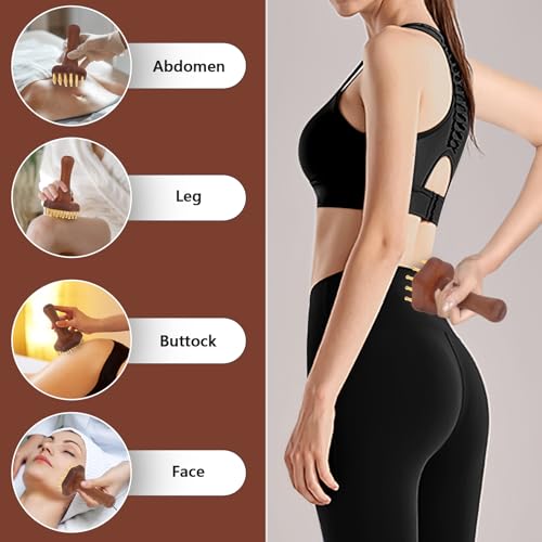 Wood Therapy Massage Tools,Lymphatic Drainage Massager Helps Reduce Cellulite for Belly Arms & Legs, Anti Cellulite Massager Body Sculpting Tools for Body Contouring & Muscle Relief - Image 5