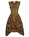 Belle Poque Victorian Punk Cincher Sleeveless Gothic Pirate Dress BP364-2 S Coffee